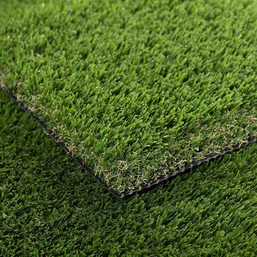 Turf Grass, 5 x 8 Ft Realistic Synthetic Fake Grass, Indoor & Outdoor With Drainage Holes, For Patio Landscape Backyard Dog Pets Mat Garden Lawn & Balcony Decor, Includes Replacement Turf
